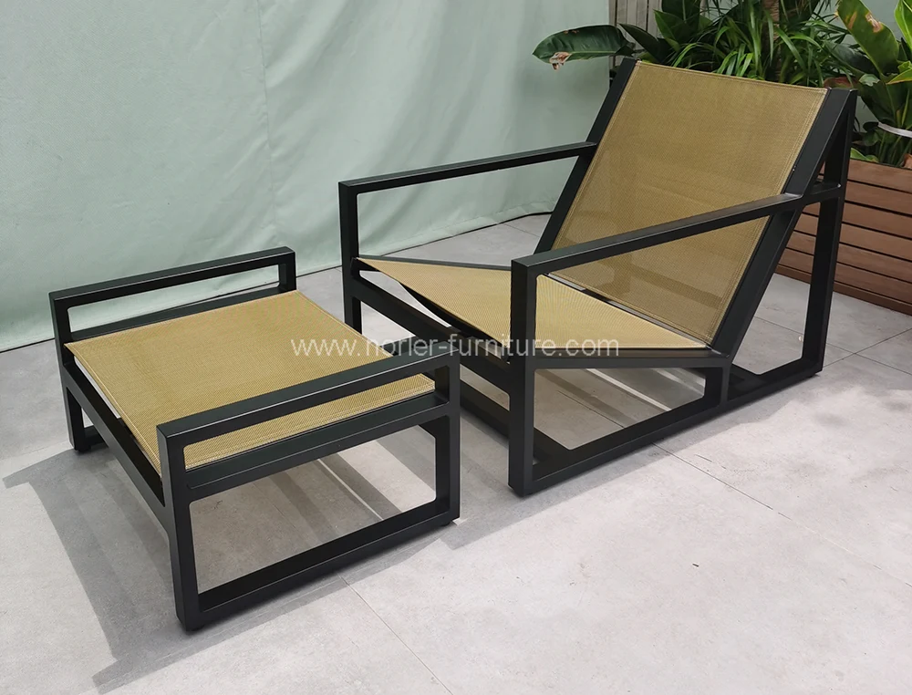 Aluminum Single Chair Sofa Footrest Combination