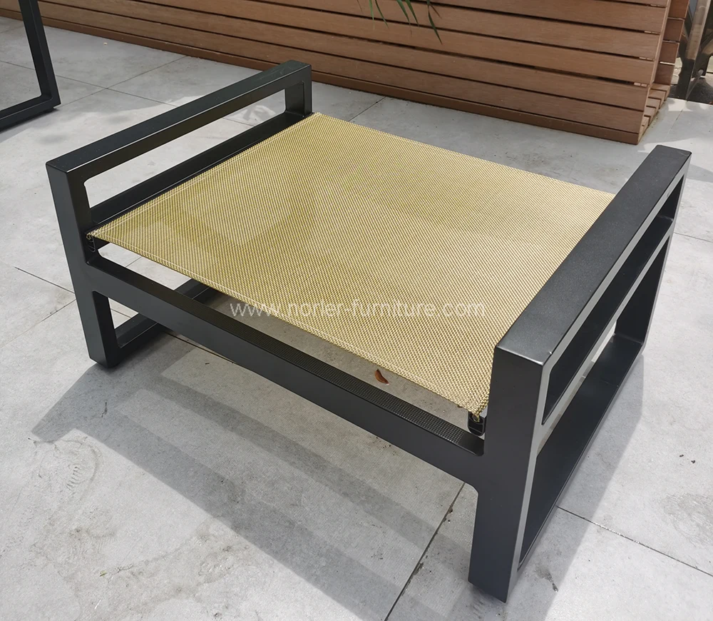 Aluminum Single Chair Sofa Footrest Combination