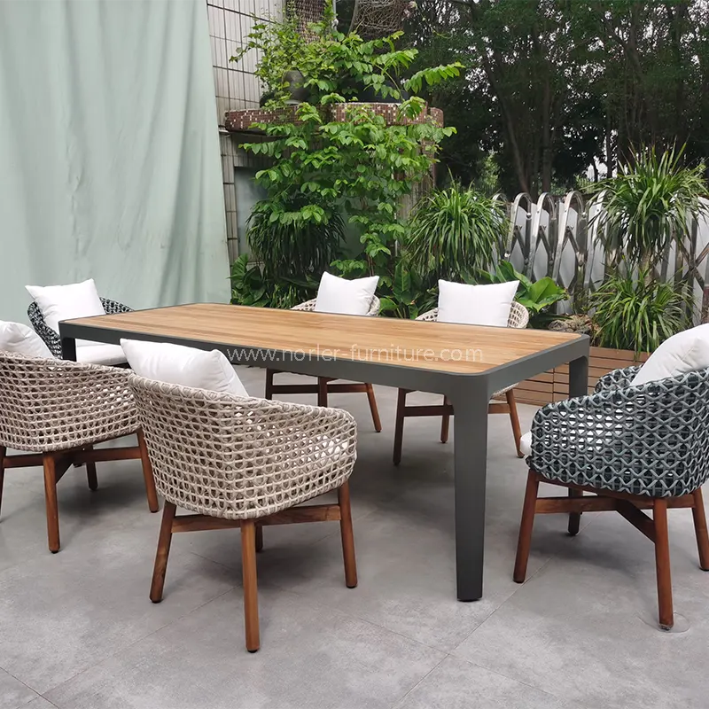 ອາລູມິນຽມ Outdoor Teak ອາລູມີນຽມ
